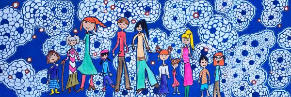 la famille 20 x 60 cm