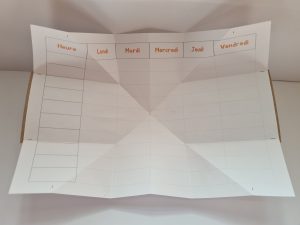 emploi du temps de poche
