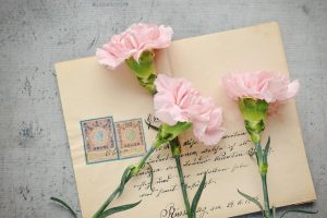 letter, envelope, flowers, stamps, nature, handwritten, handwritten letter, old, antique, post, labeled, flower background, paper, pink flowers, beautiful flowers, cut flowers, still life, retro, flower wallpaper, vintage